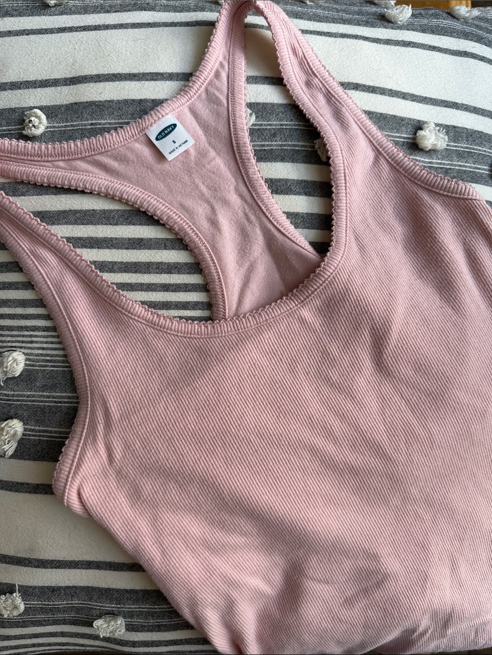 Old Navy Dusty Pink Ribbed Racerback Tank Top